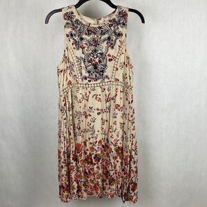 Taylor & Sage Dress Small Sleeveless Crochet Lace Cutout Waist Lined